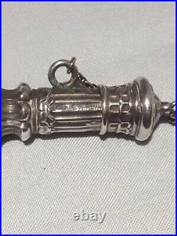 Antique exquisite 19th Century Silver Perfume Flask Bottle