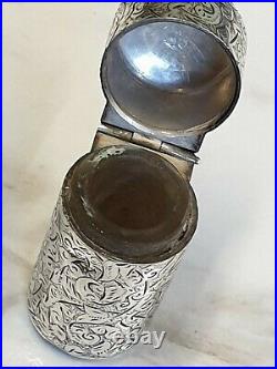 Antique london silver 1891 sampson mordan perfume bottle