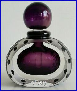 Antonio Garcia Signed Purple Art Glass Perfume Bottle Vtg