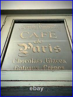 Art Deco Kitchen Display Cabinet. French Perfume Bottle Graphics. Cafe Paris