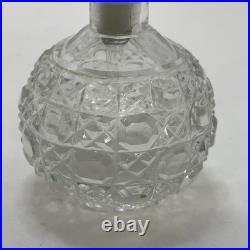 Art Deco perfume bottle glass Czechoslovakia C. 1940 Scent Bottle Cut Glass