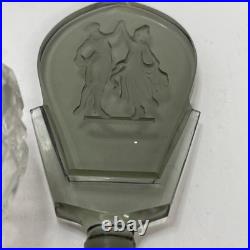 Art Deco perfume bottle glass Czechoslovakia C. 1940 Scent Bottle Cut Glass