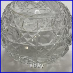 Art Deco perfume bottle glass Czechoslovakia C. 1940 Scent Bottle Cut Glass