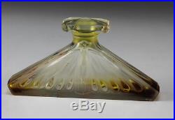 Art Glass Perfume Bottle Flacon Brosse MMA 1986 Frosted glass detail Vintage