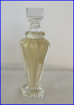 Astounding Vintage Murano Lead Crystal & Gold Leaf 7 Perfume Bottle