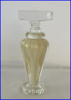 Astounding Vintage Murano Lead Crystal & Gold Leaf 7 Perfume Bottle