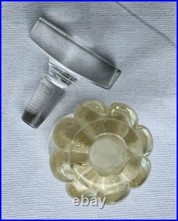 Astounding Vintage Murano Lead Crystal & Gold Leaf 7 Perfume Bottle