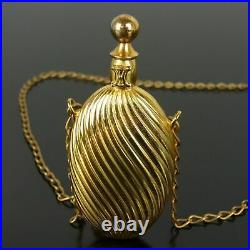 Auth CELINE Vintage Perfume Bottle Chain Necklace Pendant F/S 12127bkac