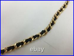 Auth Chanel Gold Black Chain COCO Perfume Bottle Necklace Vintage 1A260010n