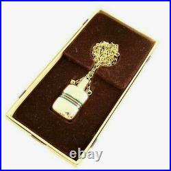 Auth GUCCI Vintage Old Sherry Line Perfume Bottle Shape Gold Tone Pendant FedEx