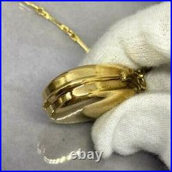 Auth Gucci Vintage Perfume Bottle Motif Gold Chain Necklace Pendant Accessory
