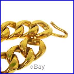 Authentic CHANEL Vintage CC Logos Perfume Bottle Motif Gold Chain Belt BA01338