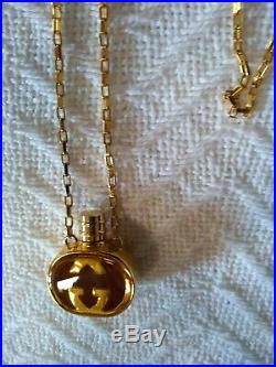 Authentic Vintage GUCCI Perfume Bottle Necklace