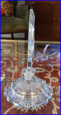 Authentic Vintage Perfume Bottle withDauber -Rare Ice Blue 8.5 x 4.75 1lb, 1oz