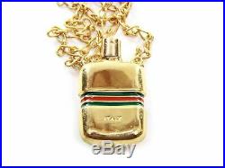 Authentic Vintage old GUCCI Perfume Bottle Necklace In Original Box