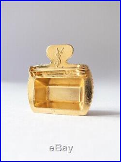 Authentic Ysl Yves Saint Laurent Perfume Bottle Brooch Pin Vintage