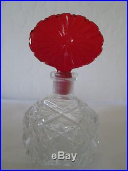 Awesome Vintage Czech Perfume BottleSignedRedRARE