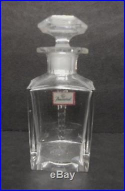 BACCARAT Signed Perfume Bottle Crystal Glass Antique Vintage Spiral Stopper