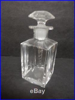 BACCARAT Signed Perfume Bottle Crystal Glass Antique Vintage Spiral Stopper