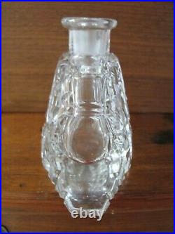 Baccarat Cut Crystal Perfume Bottle with Stopper Signed VINTAGE