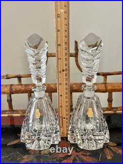 Beautiful Large Pair Vintage German Crystal Perfume Bottles