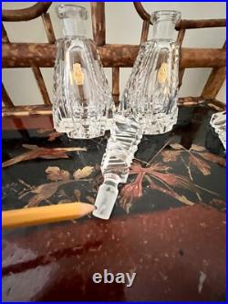 Beautiful Large Pair Vintage German Crystal Perfume Bottles