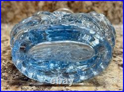 Beautiful RARE Vintage Blue Perfume Bottle with Dauber, Cherubs Cupids Angels