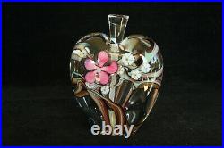 Beautiful Vintage 1993 Zellique Studio Lampwork Art Glass Perfume Bottle Signed