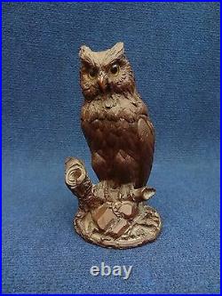 Black Forest Humidor Owl fitted with perfume bottle, small humidor, Antique
