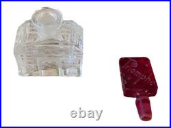 Bohemian Crystal Arc de Triomphe Perfume Bottle USA 1945-1950 Vintage