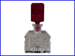 Bohemian Crystal Arc de Triomphe Perfume Bottle USA 1945-1950 Vintage