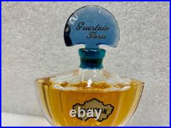 Bottle Of Vintage 1970's Shalimar Extrait, 12oz Blue Glass Stopper