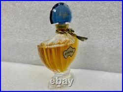 Bottle Of Vintage 1970's Shalimar Extrait, 12oz Blue Glass Stopper