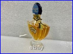 Bottle Of Vintage 1970's Shalimar Extrait, 12oz Blue Glass Stopper