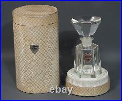 CHABRAWICHI JASMIN NATUREL Egypt Vintage Scent Perfume Facet Crystal Bottle Box