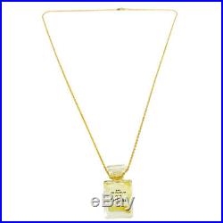 CHANEL Vintage CC Logos Gold Chain Perfume Pendant Necklace Authentic AK35585j
