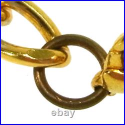 CHANEL Vintage CC Logos Gold Chain Perfume Pendant Necklace RARE! AK35588i