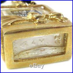 CHANEL Vintage CC Perfume Bottle Gold Chain Pendant Necklace Authentic JT09255c