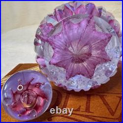 Caithness Lilac Time Glass Perfume Bottle Handblown in Scotland Vintage 1980's