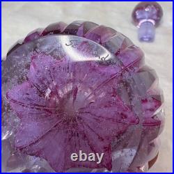 Caithness Lilac Time Glass Perfume Bottle Handblown in Scotland Vintage 1980's