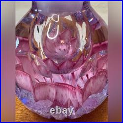 Caithness Lilac Time Glass Perfume Bottle Handblown in Scotland Vintage 1980's