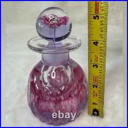 Caithness Lilac Time Glass Perfume Bottle Handblown in Scotland Vintage 1980's