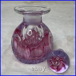 Caithness Lilac Time Glass Perfume Bottle Handblown in Scotland Vintage 1980's