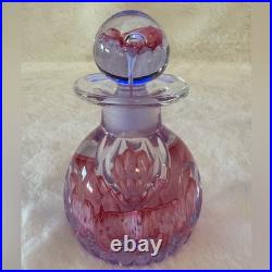 Caithness Lilac Time Glass Perfume Bottle Handblown in Scotland Vintage 1980's