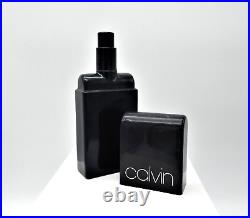 Calvin by Calvin Klein 80s Iconic Empty Cologne Vtg Used Glass bottle chipped