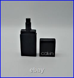 Calvin by Calvin Klein 80s Iconic Empty Cologne Vtg Used Glass bottle chipped