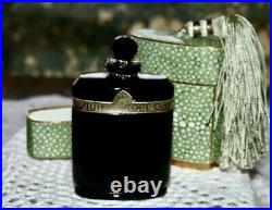 Caron Nuit De Noel Vintage Perfume Extrait Black Crystal Baccarat Bottle 1920s