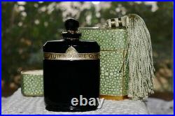 Caron Nuit De Noel Vintage Perfume Extrait Black Crystal Baccarat Bottle 1920s