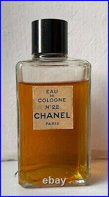 Chanel NO 22 EAU DE COLOGNE 120 ML 4 FL OZ VINTAGE SEALED BOTTLE 1960S