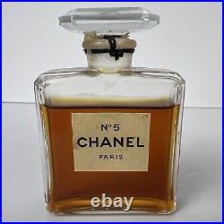 Chanel No 5 Paris Perfume Very Vintage Bottle No Volume Printed RARE